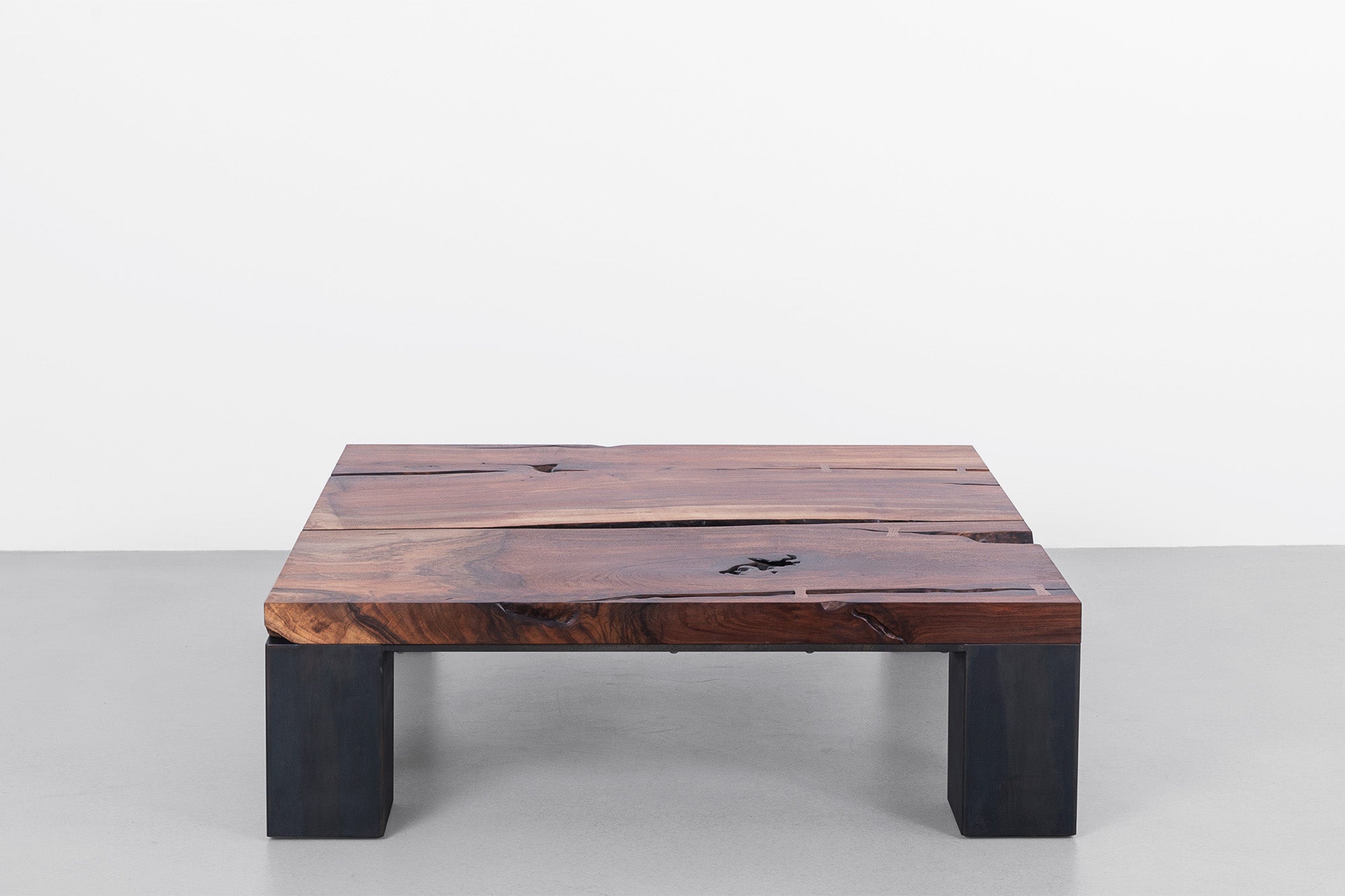 Walnut Slab Top - Black Frame