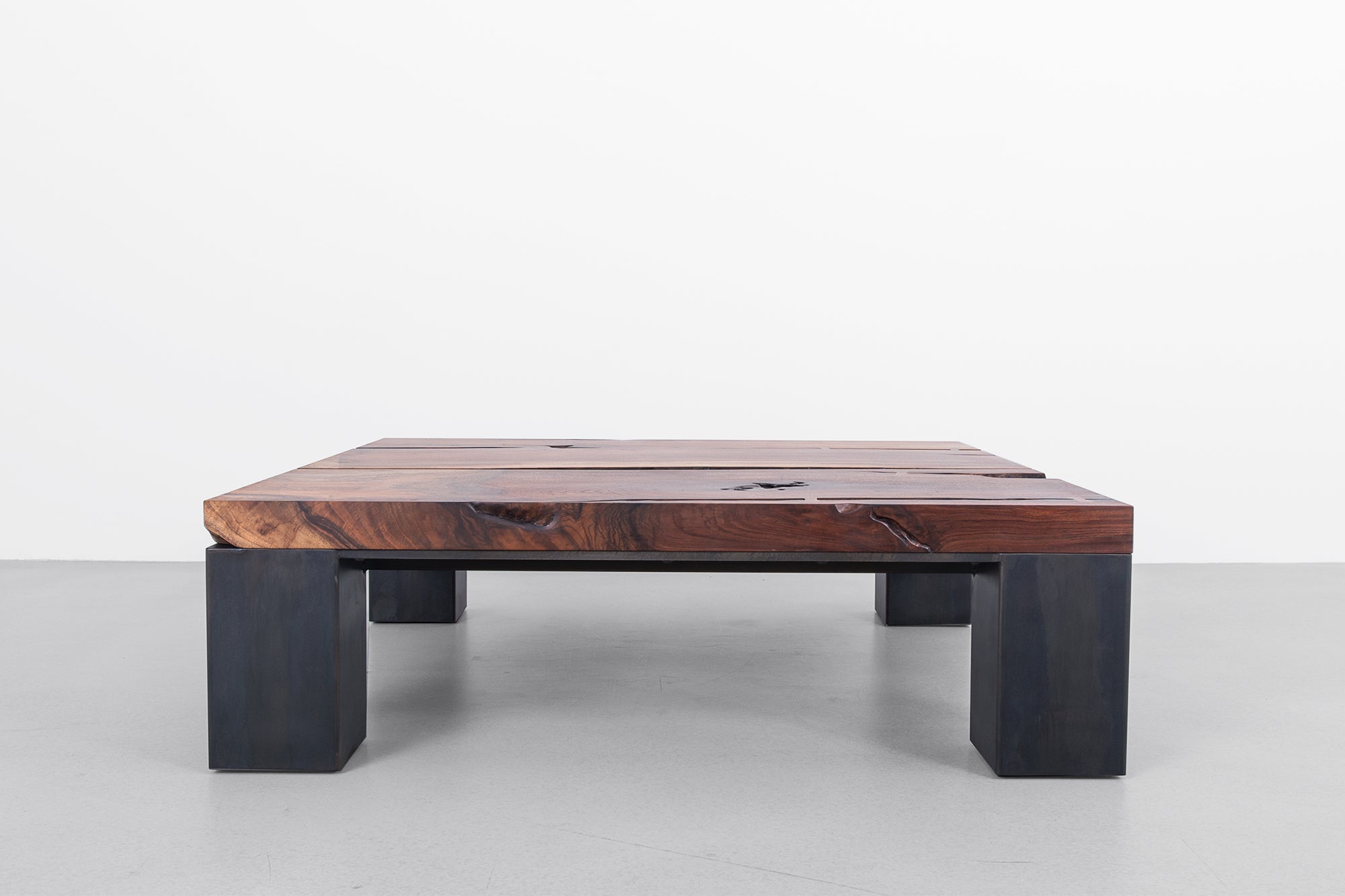 Walnut Slab Top - Black Frame