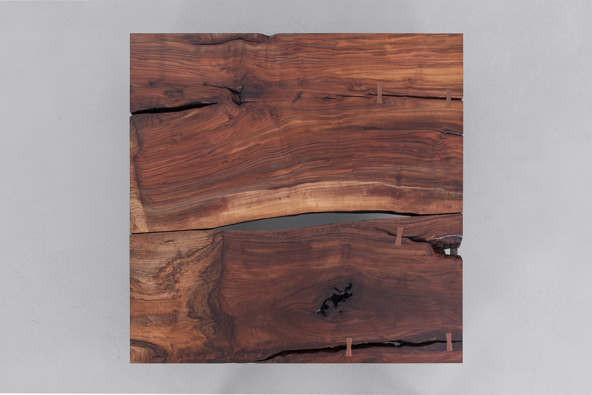 Walnut Slab Top - Black Frame