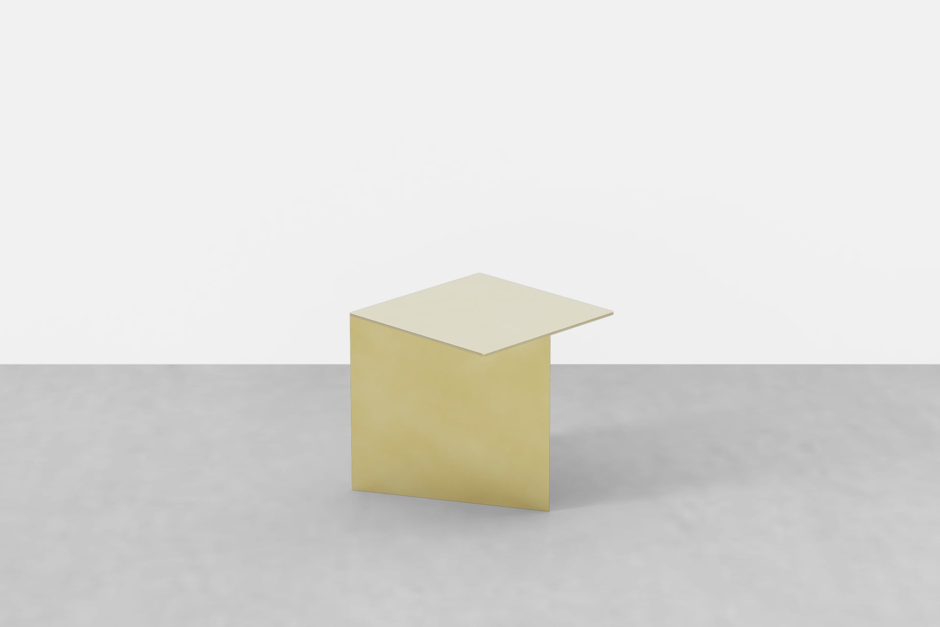 Tack End Table Square in Brass