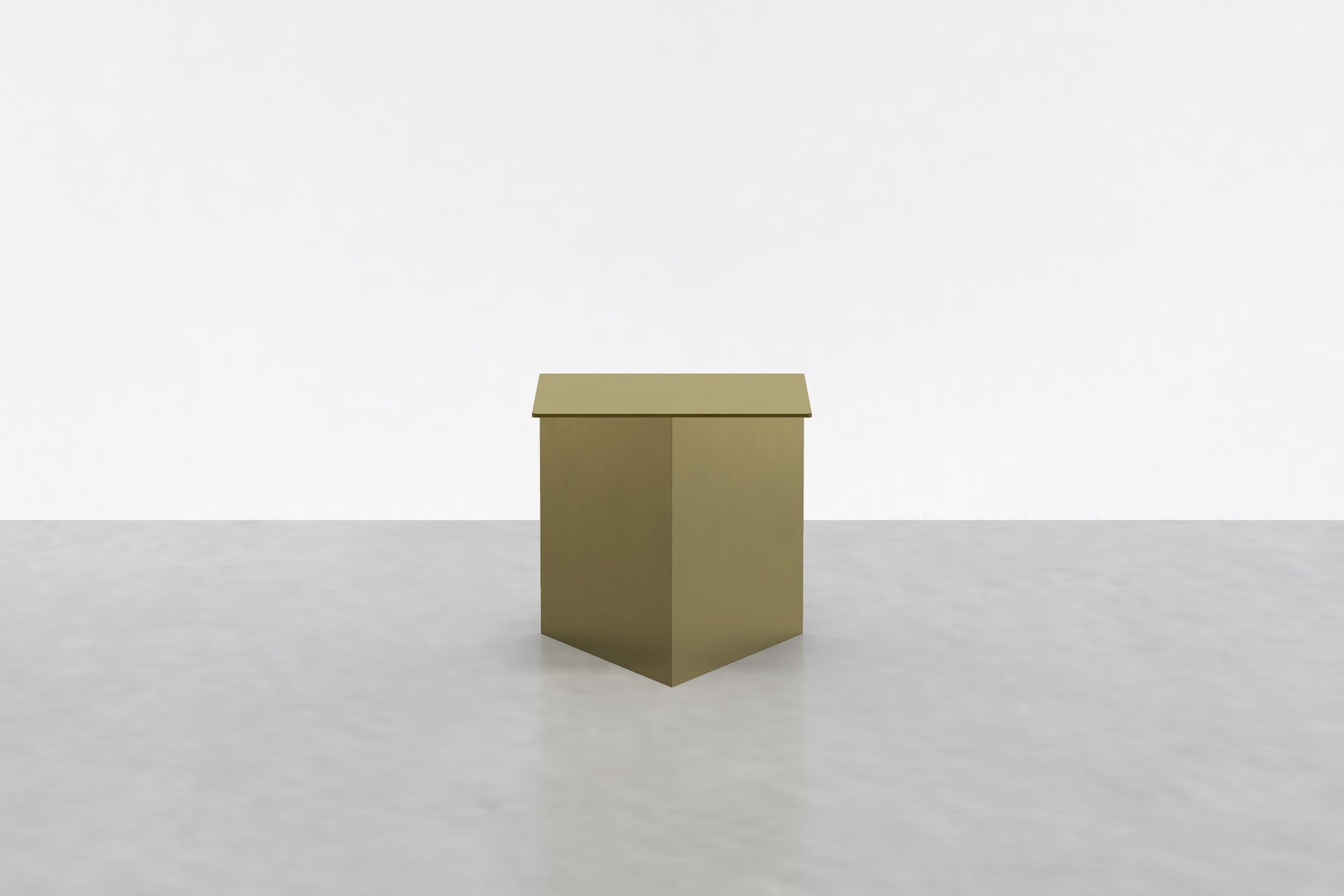 Tack End Table Square in Brass